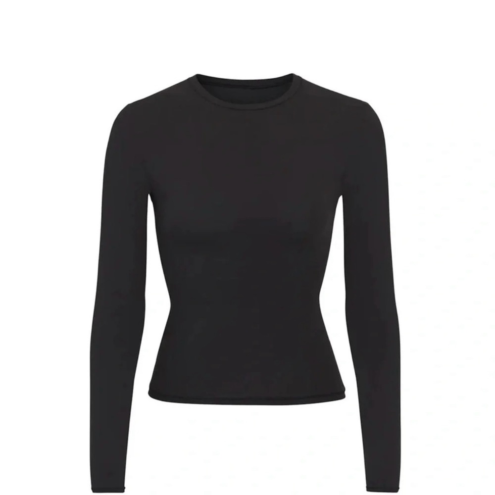 SKIMS Jet Black Long Sleeve Tee